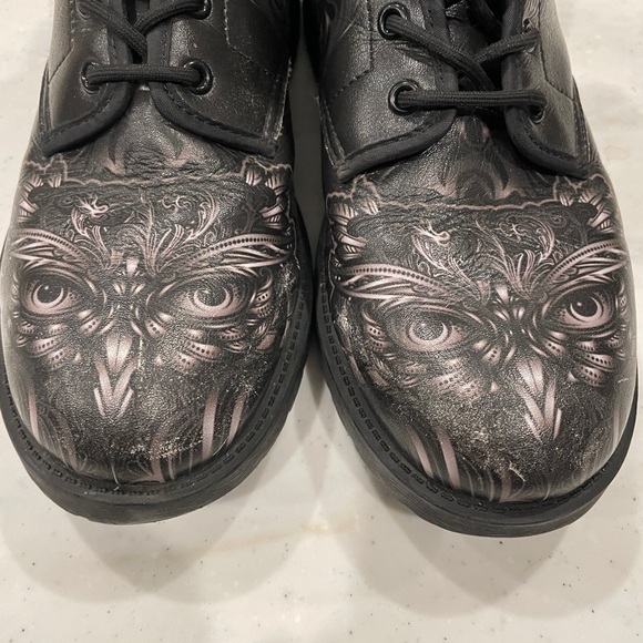 Combat Boots for Women - Owl 2 Handcrafted Boots - Picture 10 of 10